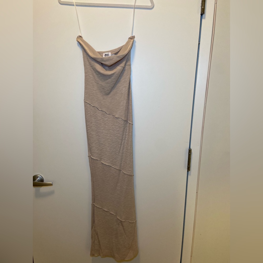 Princess Polly Oscar midi dress beige